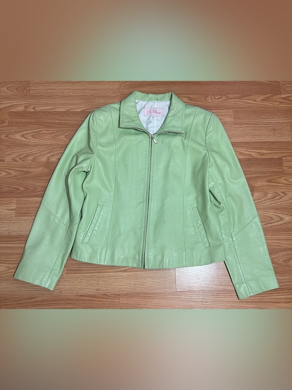 Light Green Bod & Christensen Genuine Leather Jacket